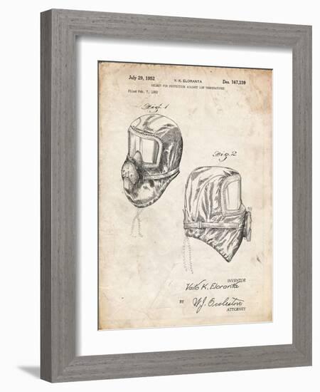 PP1071-Vintage Parchment Sub Zero Mask Patent Poster-Cole Borders-Framed Giclee Print