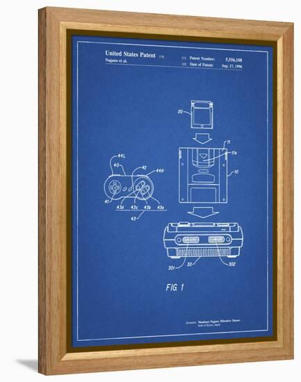 PP1072-Blueprint Super Nintendo Console Remote and Cartridge Patent Poster-Cole Borders-Framed Premier Image Canvas