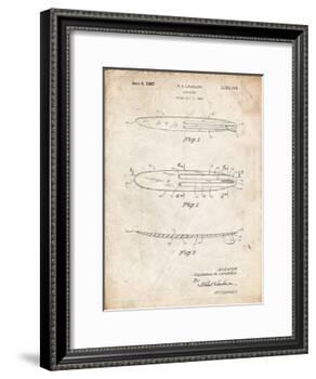 PP1073-Vintage Parchment Surfboard 1965 Patent Poster-Cole Borders-Framed Giclee Print