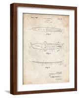 PP1073-Vintage Parchment Surfboard 1965 Patent Poster-Cole Borders-Framed Giclee Print