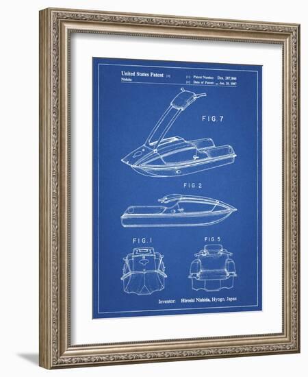 PP1076-Blueprint Suzuki Jet Ski Patent Poster-Cole Borders-Framed Giclee Print