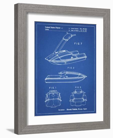 PP1076-Blueprint Suzuki Jet Ski Patent Poster-Cole Borders-Framed Giclee Print