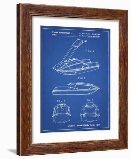 PP1076-Blueprint Suzuki Jet Ski Patent Poster-Cole Borders-Framed Giclee Print