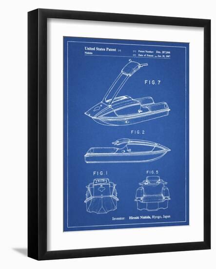 PP1076-Blueprint Suzuki Jet Ski Patent Poster-Cole Borders-Framed Giclee Print