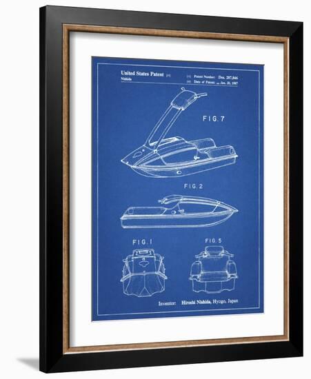 PP1076-Blueprint Suzuki Jet Ski Patent Poster-Cole Borders-Framed Giclee Print