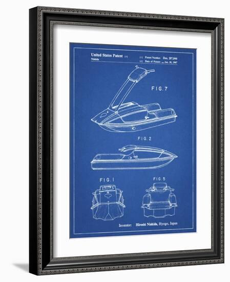 PP1076-Blueprint Suzuki Jet Ski Patent Poster-Cole Borders-Framed Giclee Print