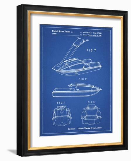 PP1076-Blueprint Suzuki Jet Ski Patent Poster-Cole Borders-Framed Giclee Print