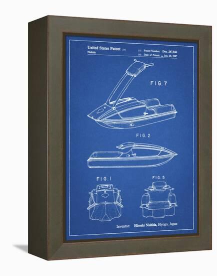 PP1076-Blueprint Suzuki Jet Ski Patent Poster-Cole Borders-Framed Premier Image Canvas