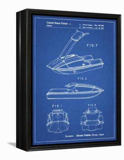 PP1076-Blueprint Suzuki Jet Ski Patent Poster-Cole Borders-Framed Premier Image Canvas
