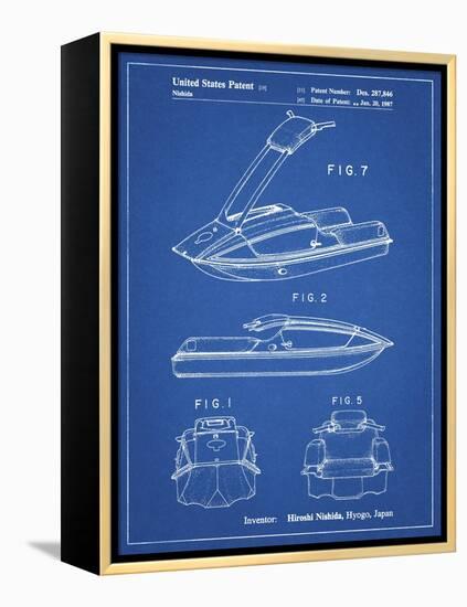 PP1076-Blueprint Suzuki Jet Ski Patent Poster-Cole Borders-Framed Premier Image Canvas