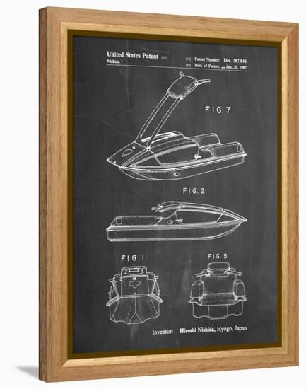 PP1076-Chalkboard Suzuki Jet Ski Patent Poster-Cole Borders-Framed Premier Image Canvas