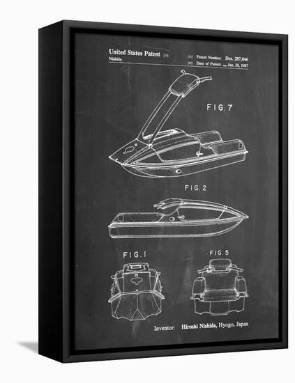 PP1076-Chalkboard Suzuki Jet Ski Patent Poster-Cole Borders-Framed Premier Image Canvas