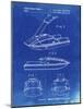 PP1076-Faded Blueprint Suzuki Jet Ski Patent Poster-Cole Borders-Mounted Giclee Print