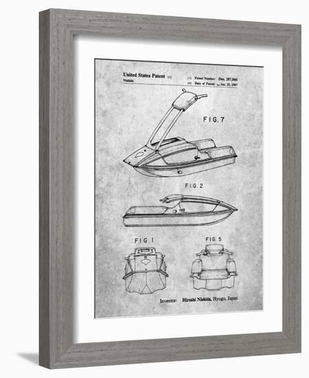 PP1076-Slate Suzuki Jet Ski Patent Poster-Cole Borders-Framed Giclee Print