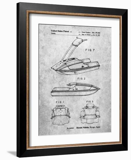 PP1076-Slate Suzuki Jet Ski Patent Poster-Cole Borders-Framed Giclee Print