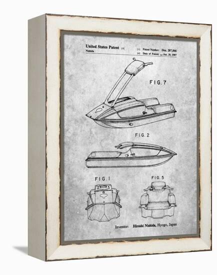 PP1076-Slate Suzuki Jet Ski Patent Poster-Cole Borders-Framed Premier Image Canvas