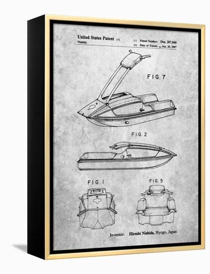 PP1076-Slate Suzuki Jet Ski Patent Poster-Cole Borders-Framed Premier Image Canvas