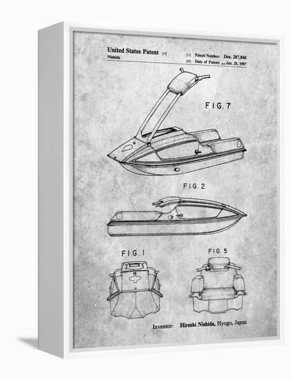 PP1076-Slate Suzuki Jet Ski Patent Poster-Cole Borders-Framed Premier Image Canvas