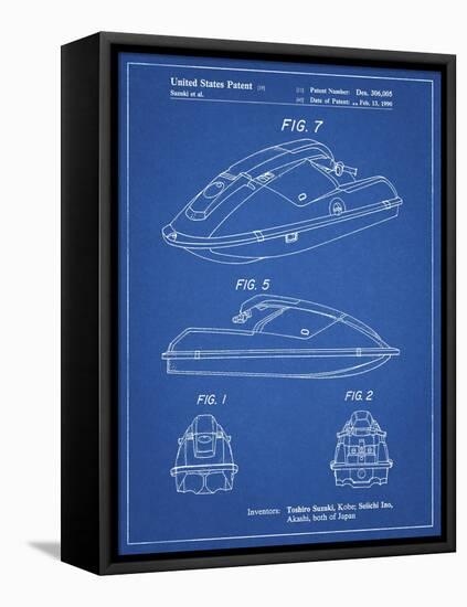 PP1077-Blueprint Suzuki Wave Runner Patent Poster-Cole Borders-Framed Premier Image Canvas