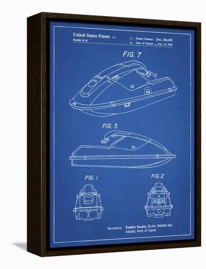 PP1077-Blueprint Suzuki Wave Runner Patent Poster-Cole Borders-Framed Premier Image Canvas