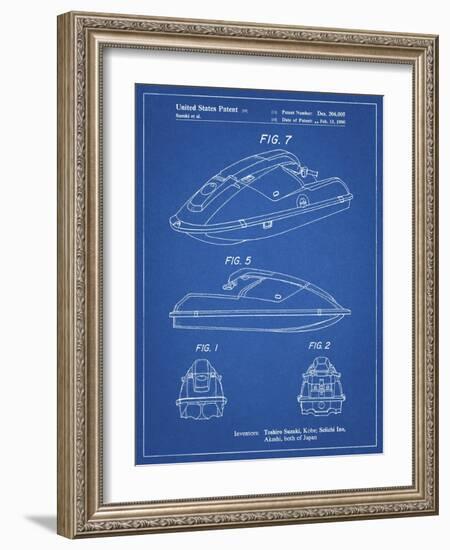 PP1077-Blueprint Suzuki Wave Runner Patent Poster-Cole Borders-Framed Giclee Print