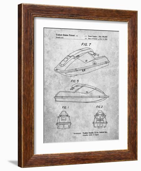 PP1077-Slate Suzuki Wave Runner Patent Poster-Cole Borders-Framed Giclee Print