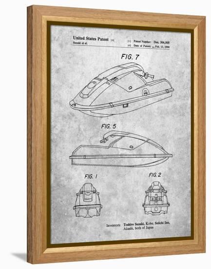 PP1077-Slate Suzuki Wave Runner Patent Poster-Cole Borders-Framed Premier Image Canvas