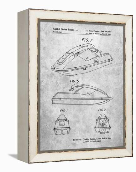 PP1077-Slate Suzuki Wave Runner Patent Poster-Cole Borders-Framed Premier Image Canvas