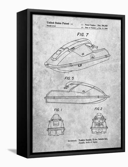 PP1077-Slate Suzuki Wave Runner Patent Poster-Cole Borders-Framed Premier Image Canvas