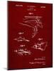 PP1079-Burgundy Swim Fins Patent Poster-Cole Borders-Mounted Giclee Print