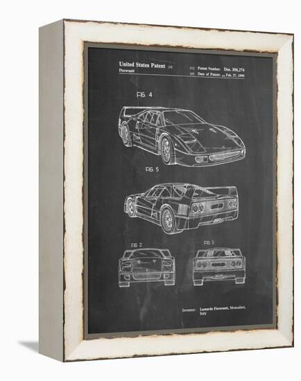 PP108-Chalkboard Ferrari 1990 F40 Patent Poster-Cole Borders-Framed Premier Image Canvas