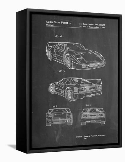 PP108-Chalkboard Ferrari 1990 F40 Patent Poster-Cole Borders-Framed Premier Image Canvas