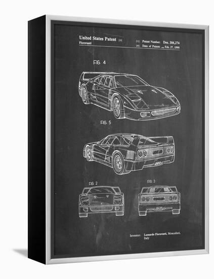 PP108-Chalkboard Ferrari 1990 F40 Patent Poster-Cole Borders-Framed Premier Image Canvas