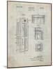 PP1088-Antique Grid Parchment Telephone Booth Patent Poster-Cole Borders-Mounted Giclee Print