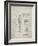 PP1088-Antique Grid Parchment Telephone Booth Patent Poster-Cole Borders-Framed Giclee Print