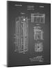 PP1088-Black Grid Telephone Booth Patent Poster-Cole Borders-Mounted Giclee Print