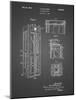 PP1088-Black Grid Telephone Booth Patent Poster-Cole Borders-Mounted Giclee Print