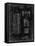 PP1088-Black Grunge Telephone Booth Patent Poster-Cole Borders-Framed Premier Image Canvas