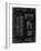 PP1088-Black Grunge Telephone Booth Patent Poster-Cole Borders-Framed Giclee Print