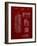 PP1088-Burgundy Telephone Booth Patent Poster-Cole Borders-Framed Giclee Print