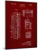 PP1088-Burgundy Telephone Booth Patent Poster-Cole Borders-Mounted Giclee Print