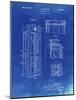 PP1088-Faded Blueprint Telephone Booth Patent Poster-Cole Borders-Mounted Giclee Print