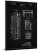PP1088-Vintage Black Telephone Booth Patent Poster-Cole Borders-Mounted Giclee Print
