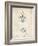 PP1092-Vintage Parchment Tesla Coil Patent Poster-Cole Borders-Framed Giclee Print