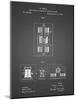 PP1095-Black Grid Tesla Regulator for Alternate Current Motor Patent Poster-Cole Borders-Mounted Giclee Print