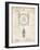 PP1097-Vintage Parchment Tesla Turbine Patent Poster-Cole Borders-Framed Giclee Print