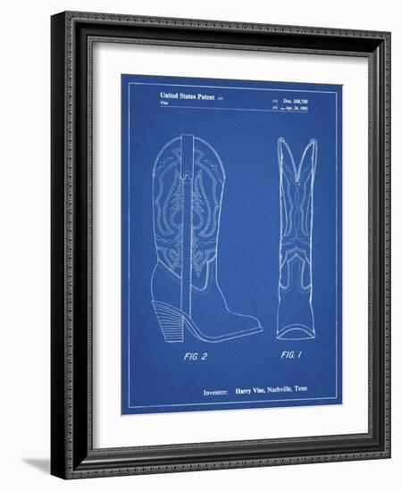 PP1098-Blueprint Texas Boot Company 1983 Cowboy Boots Patent Poster-Cole Borders-Framed Giclee Print