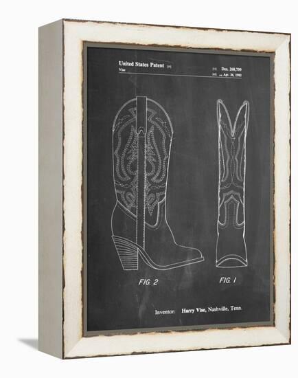 PP1098-Chalkboard Texas Boot Company 1983 Cowboy Boots Patent Poster-Cole Borders-Framed Premier Image Canvas