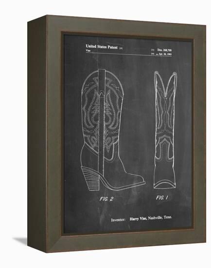 PP1098-Chalkboard Texas Boot Company 1983 Cowboy Boots Patent Poster-Cole Borders-Framed Premier Image Canvas