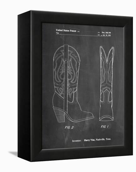 PP1098-Chalkboard Texas Boot Company 1983 Cowboy Boots Patent Poster-Cole Borders-Framed Premier Image Canvas